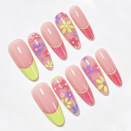 Blumen Design Gel Nagel Kunst Tipps Karnz