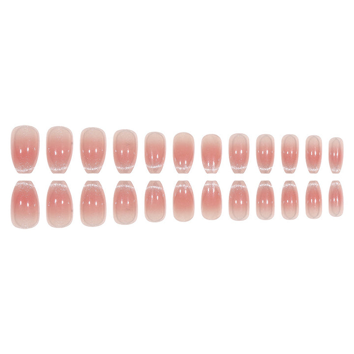 Elegante Glänzende Gel Aufklebenägel Karnz