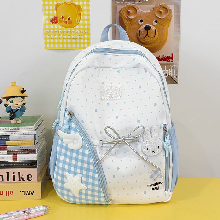 Süßer illustrierter Sternen-Print Rucksack Karnz