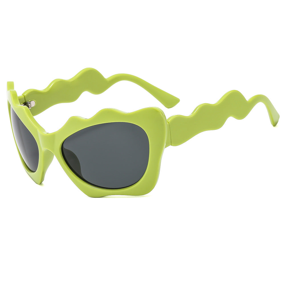 Damen Sonnenbrille im kreativen Wellen-Design Karnz