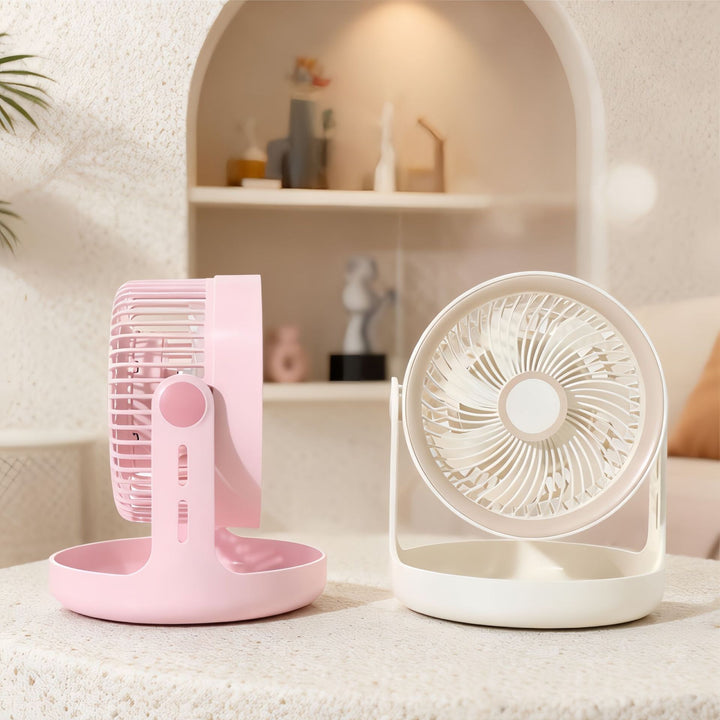Damen Tragbarer Mini-Lüfter mit ergonomischem Design und USB-Ladefunktion Karnz