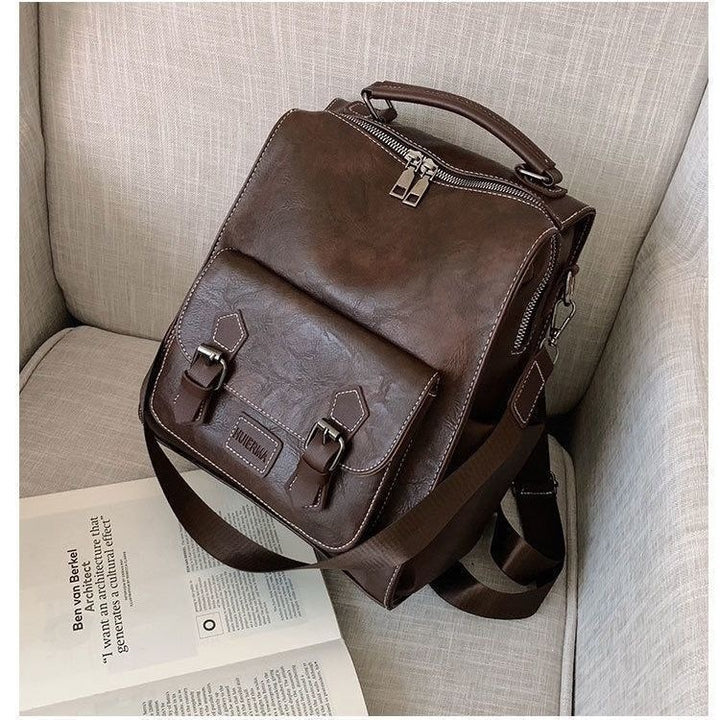 Multifunktionaler Leder-Rucksack Karnz