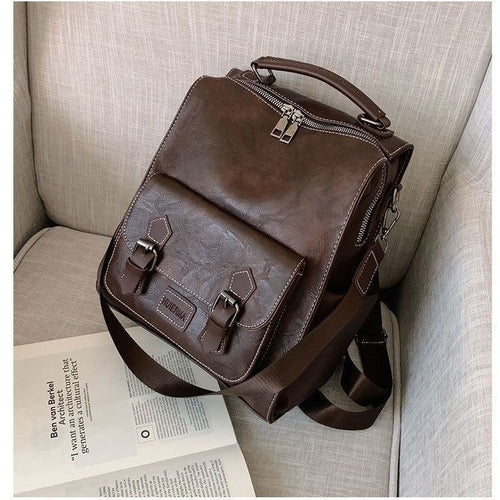 Multifunktionaler Leder-Rucksack Karnz