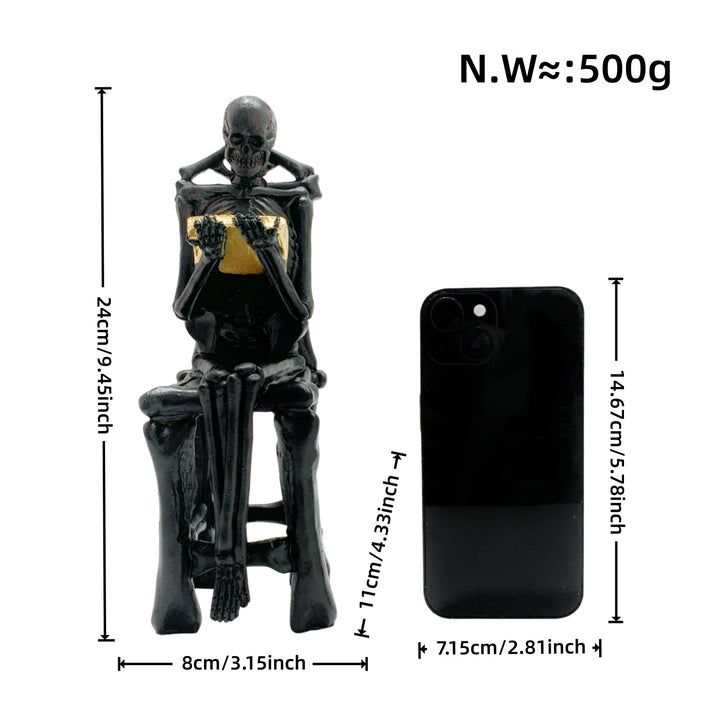 Künstlerische Skelettfigur Karnz