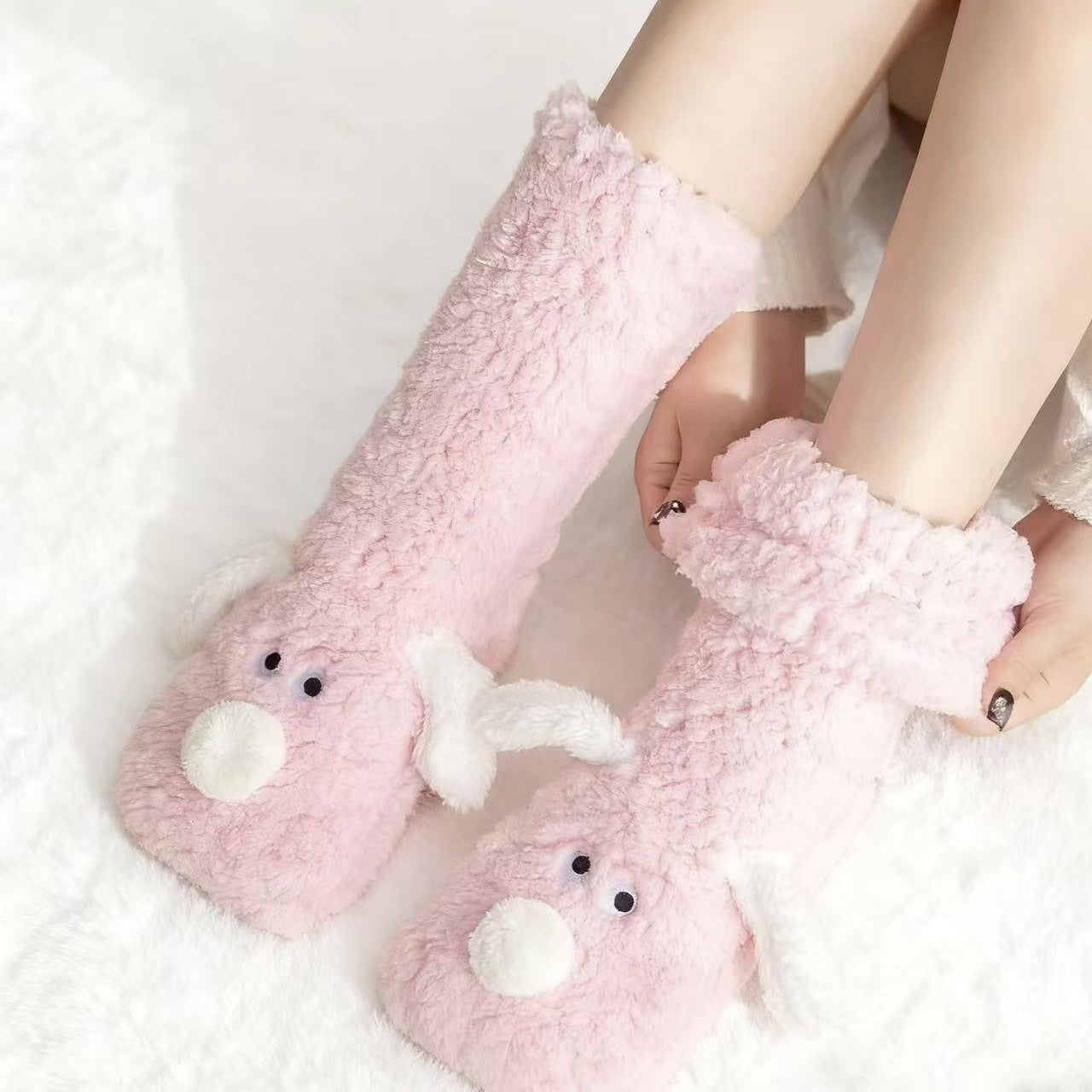 Damen Kuschelige Hundesocken mit tierischem Design Karnz