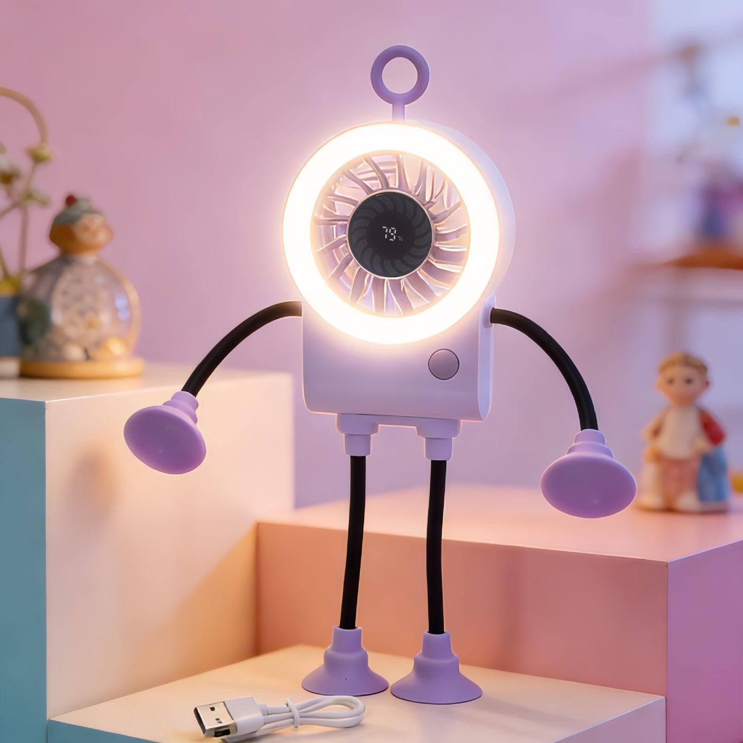 Unisex Kreativ Ventilator mit integrierter LED-Beleuchtung Karnz
