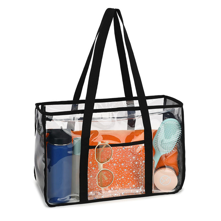 Durchsichtige Strandtasche mit Mehreren Fächern Karnz