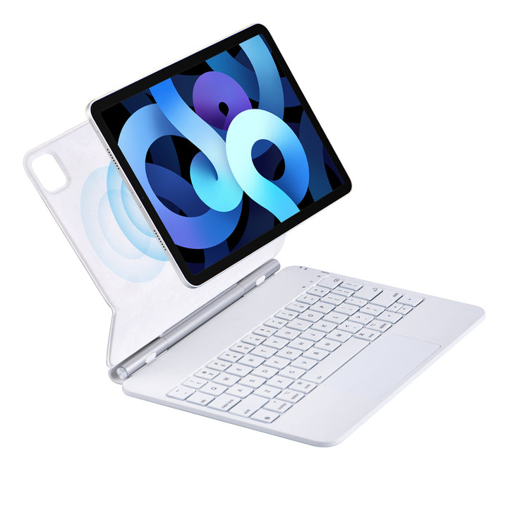 Karnz Tastatur-Hülle mit Trackpad für iPad Pro 11" & 12,9" – abnehmbare Bluetooth-Tastatur mit Ständer