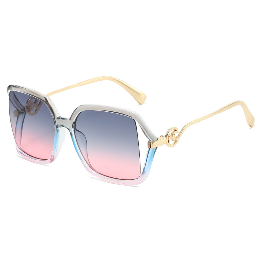 Oversized Geometric Gradient Sonnenbrille Karnz