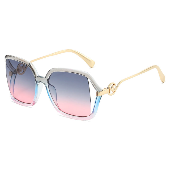 Oversized Geometric Gradient Sonnenbrille Karnz