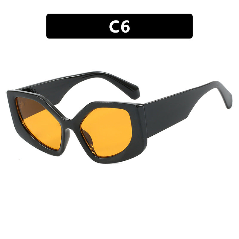 Damen auffällige Sonnenbrille mit oversized Design und modischem Farbverlauf Karnz