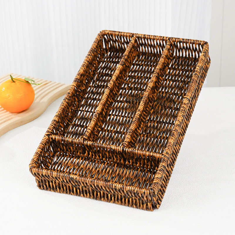 Geflochtenes Besteck-Organizer-Tablett Karnz