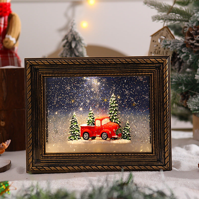 Dekoratives Weihnachtsmotiv mit Schneemännern Karnz