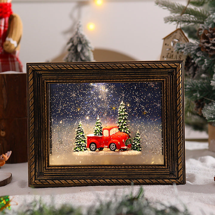Dekoratives Weihnachtsmotiv mit Schneemännern Karnz
