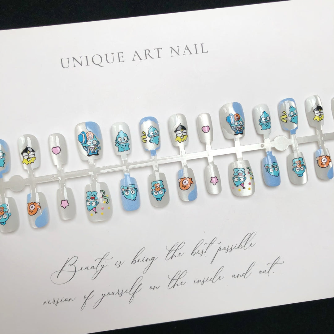 Verspielt Cartoon-Themen Press-On Nagelkunst Set