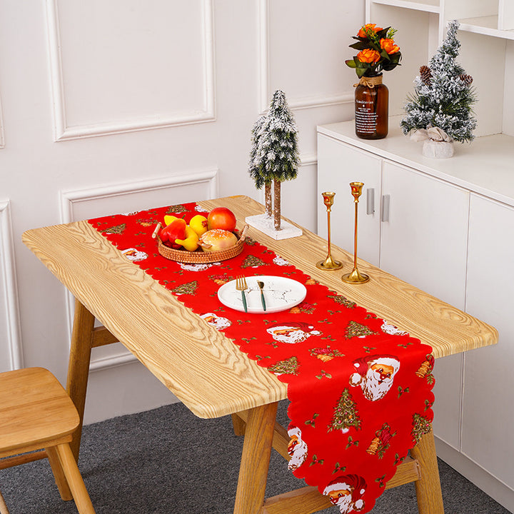 Festlicher Tischläufer mit Weihnachtsmotiven Karnz