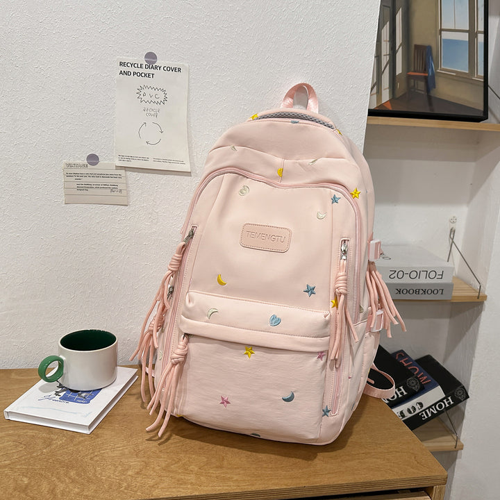Stylischer Bestickter täglicher Rucksack Karnz