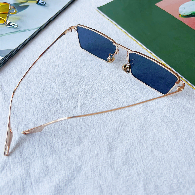 Modebewusste geometrische Fassung Sonnenbrille Karnz