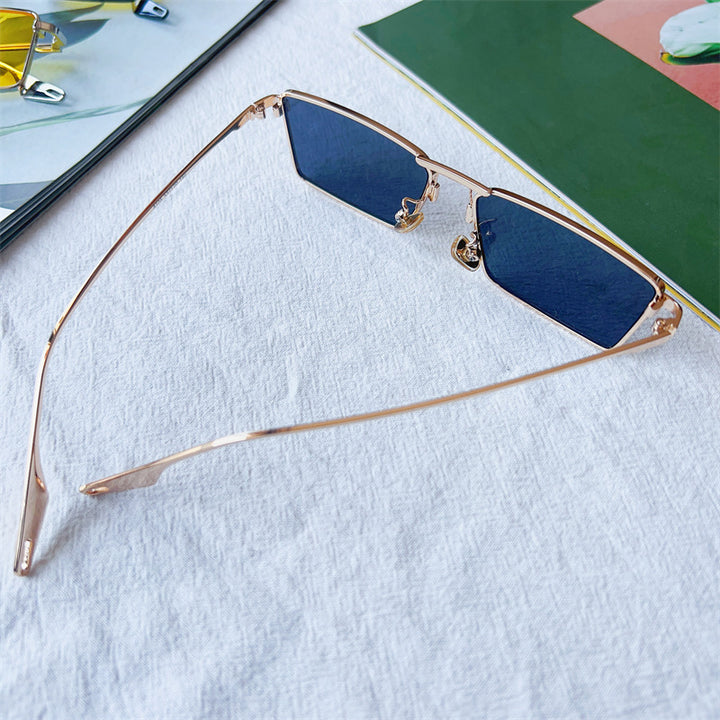 Modebewusste geometrische Fassung Sonnenbrille Karnz