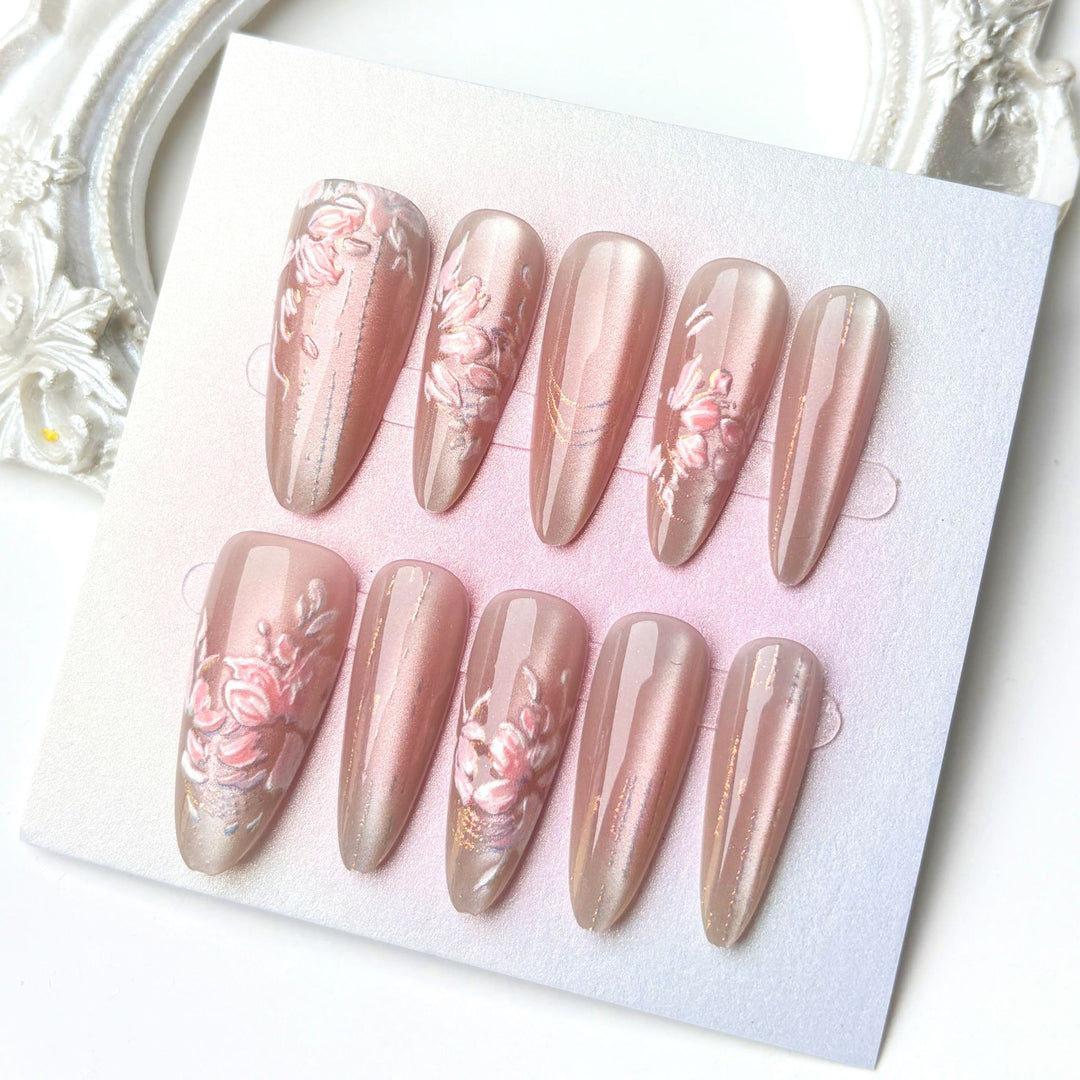 Künstlerisches Florales Nagelkunstset