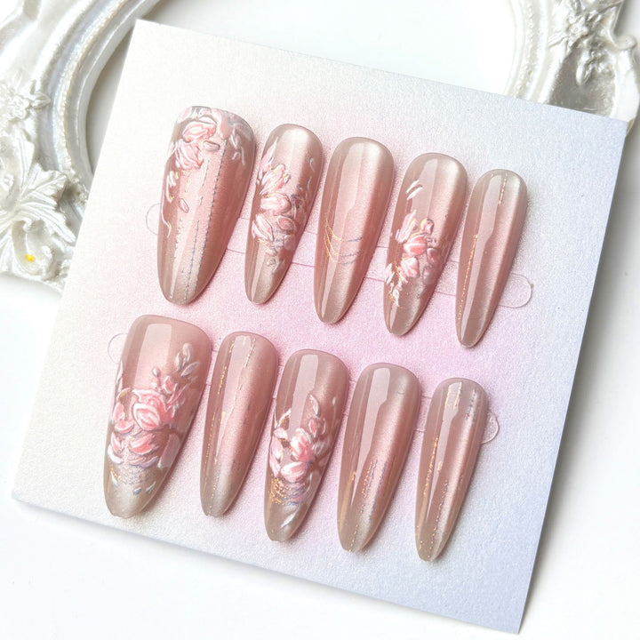 Künstlerisches Florales Nagelkunstset