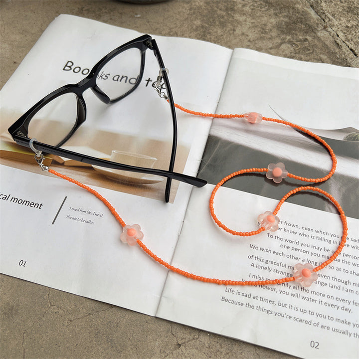 Floral Perlen Brille Kette Karnz