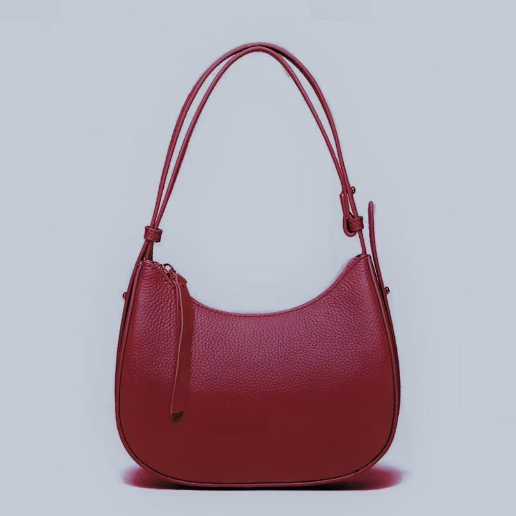 Stylische genarbte Leder-Hobo-Tasche Karnz