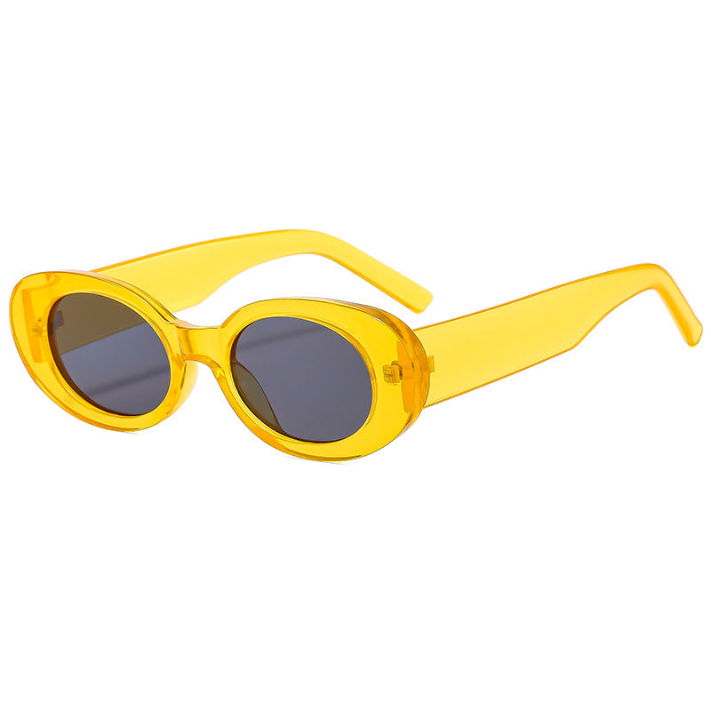 Damen modische Sonnenbrille mit einzigartigem ovalen Rahmen Karnz
