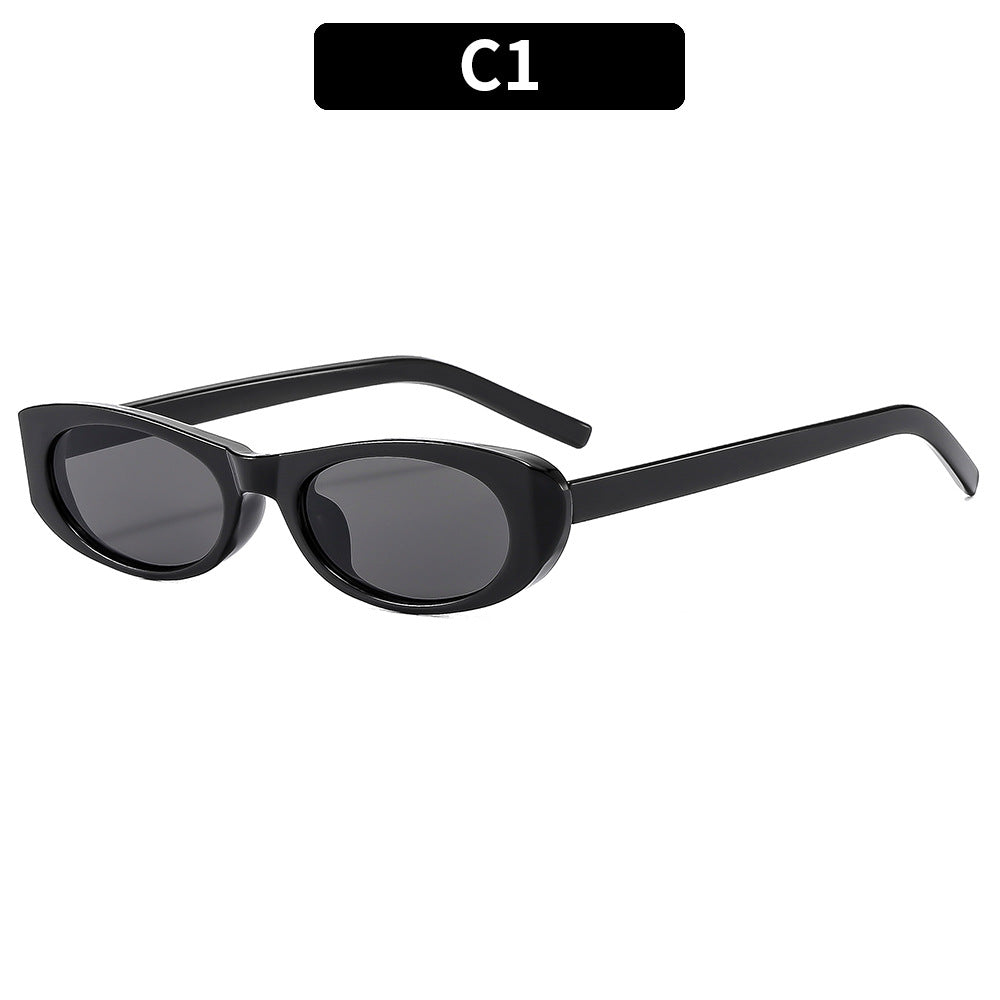 Modische Vintage-inspirierte ovale Sonnenbrillen