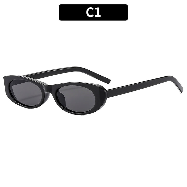 Modische Vintage-inspirierte ovale Sonnenbrillen