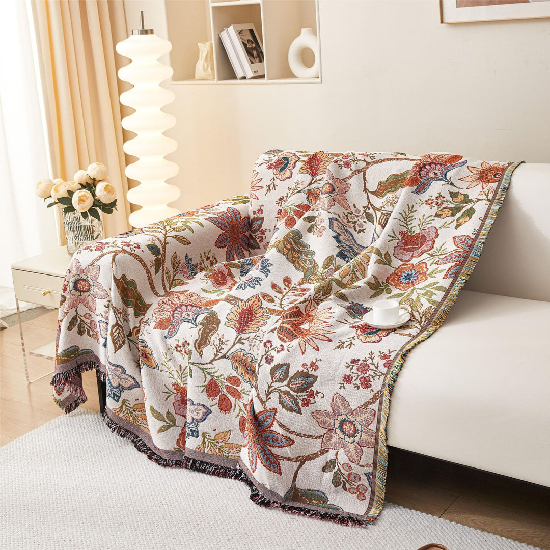 Künstlerisches Blumenmuster Sofaüberwurf