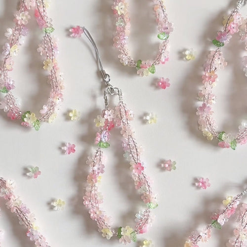 Blumenperlen Charm Brille Lanyard Karnz
