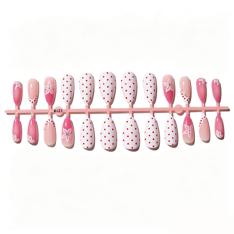 Dekorative Florale Stiletto Nagelkunst Kollektion Karnz