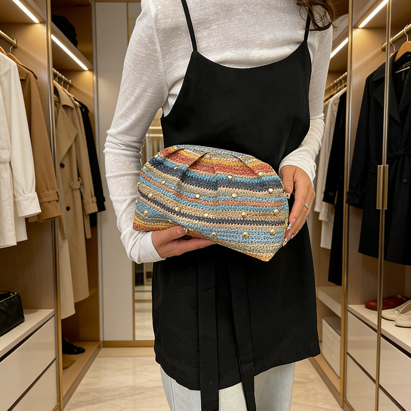 WoHandgefertigte Bohemian Häkel Tasche Karnz