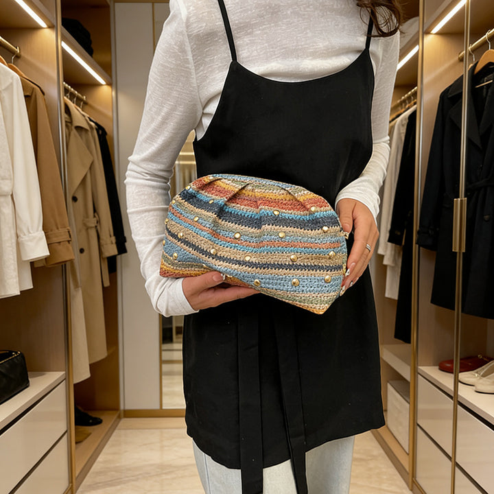 WoHandgefertigte Bohemian Häkel Tasche Karnz
