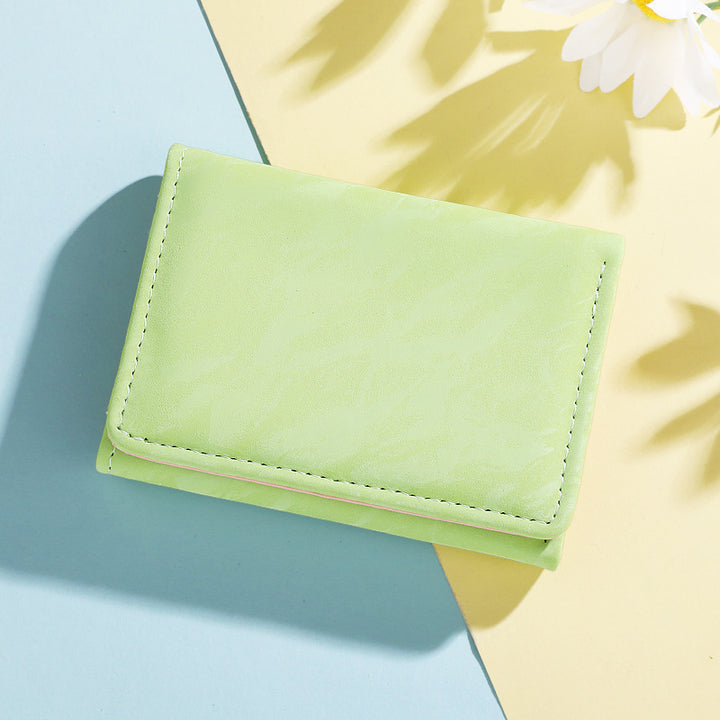 Strukturiertes Leder Klappenwallet