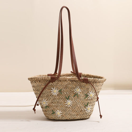 Damen Korbtasche mit floralem Design Karnz