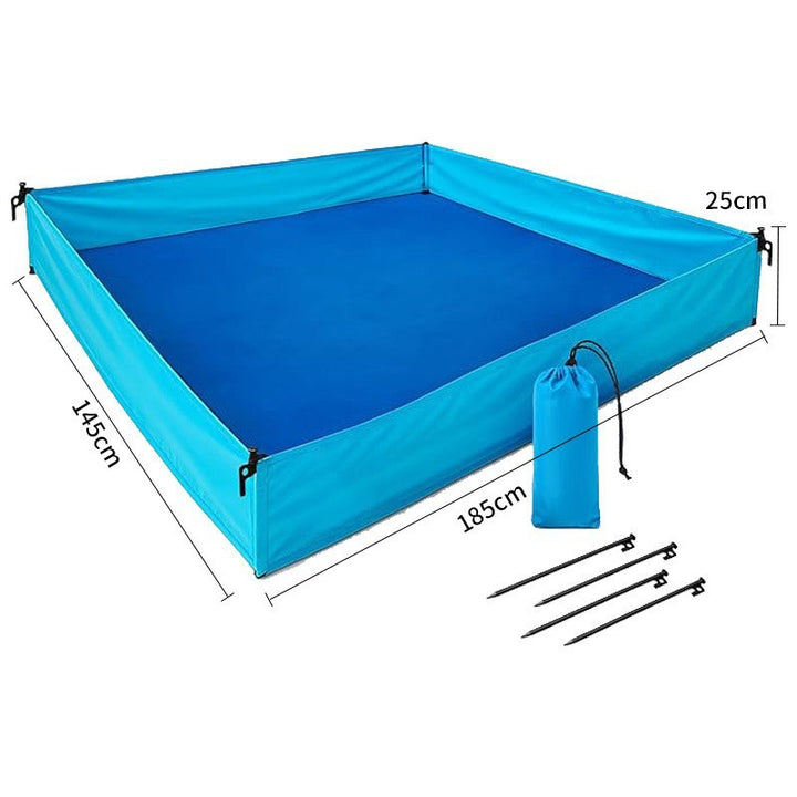 Vielseitige sandfreie Strandmatte mit Ankersystem Karnz