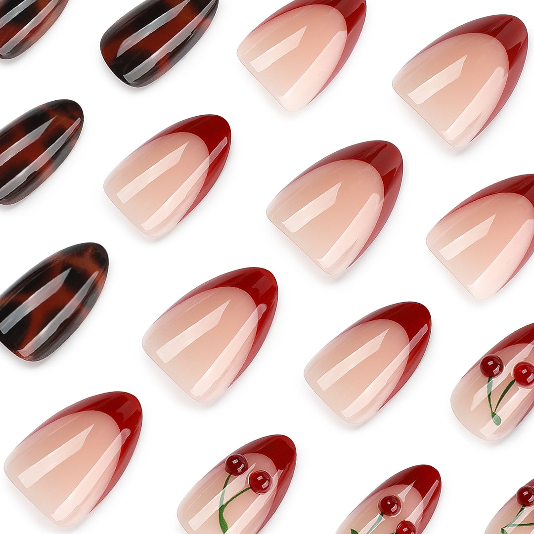 Kreative Nagelkunst im Cherries-Design Karnz