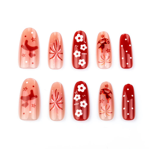 Festliche thematische Press-On Nagelkunst