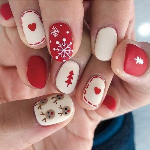 Festliches, urlaubsテーマ Press-On Nagelkunstset Karnz