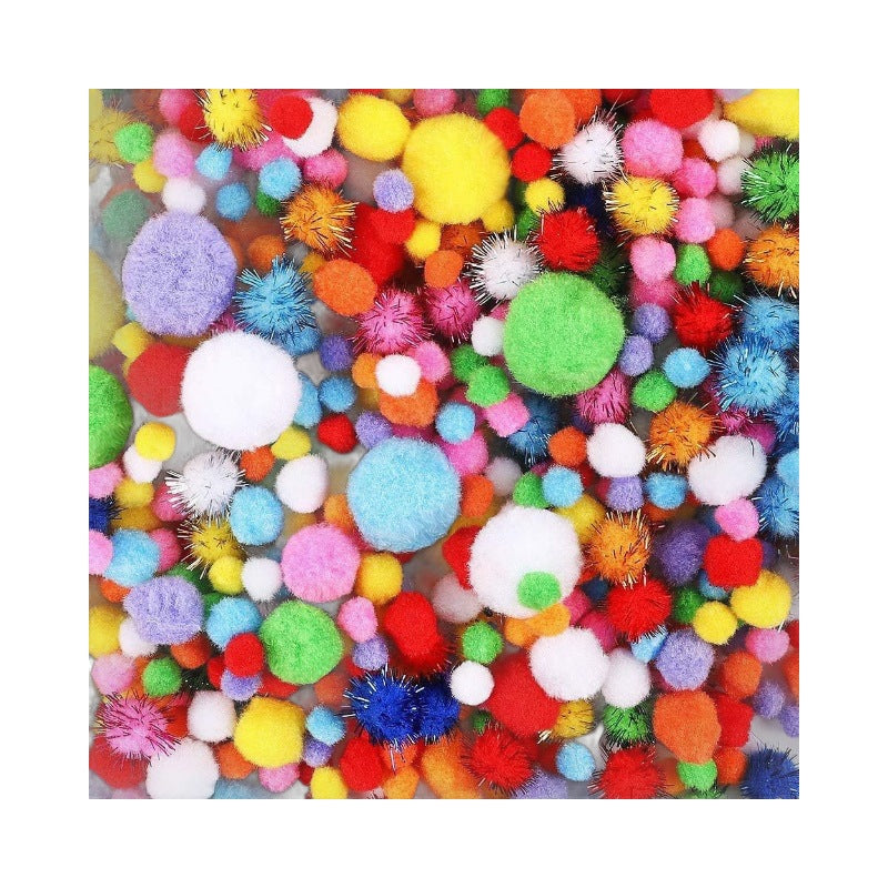 Unisex farbenfrohe Bastelpompons Karnz