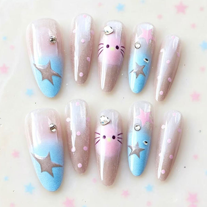 Verspielt Sternenhimmel Nagelkunst Set