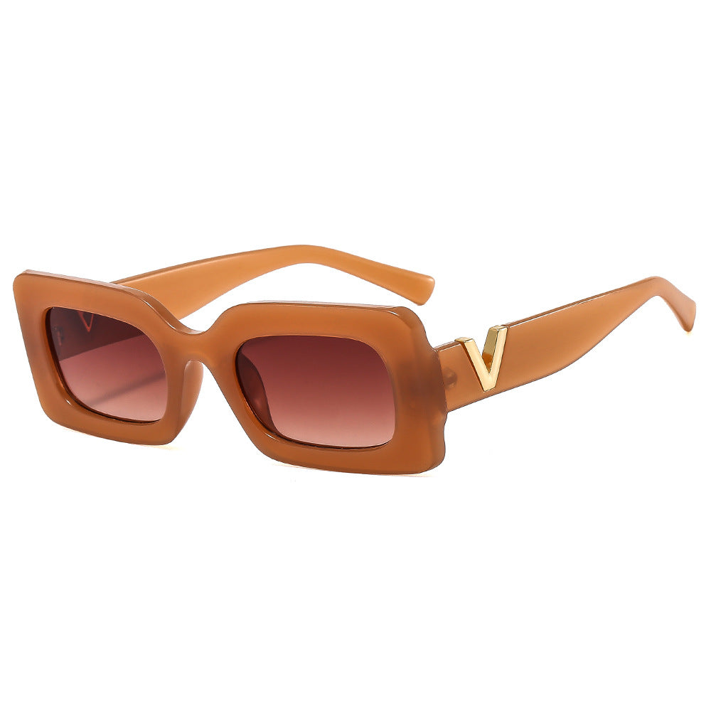 Damen Stylische oversized Sonnenbrille mit einzigartigem Rahmen Karnz