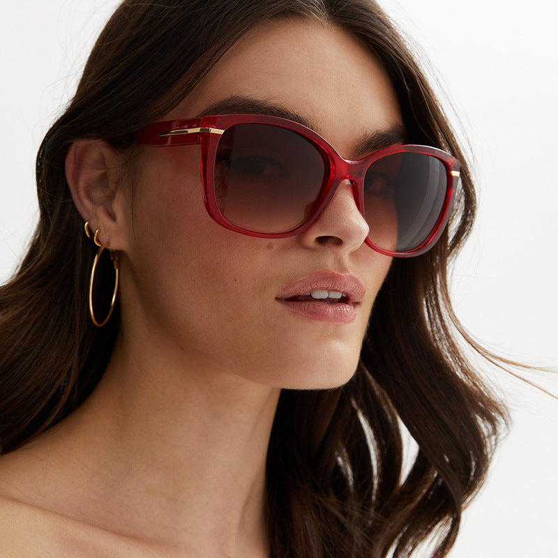 Damen oversized Sonnenbrille mit elegantem Kunststoffrahmen und schützendem UV-Filter Karnz