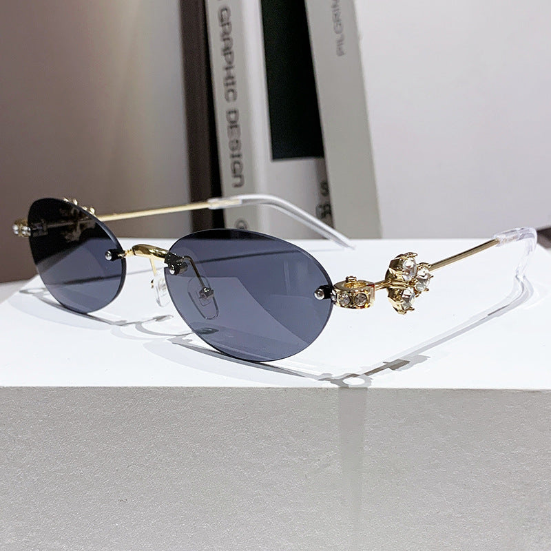 Damen elegante Sonnenbrille mit geometrischem Rahmen Karnz