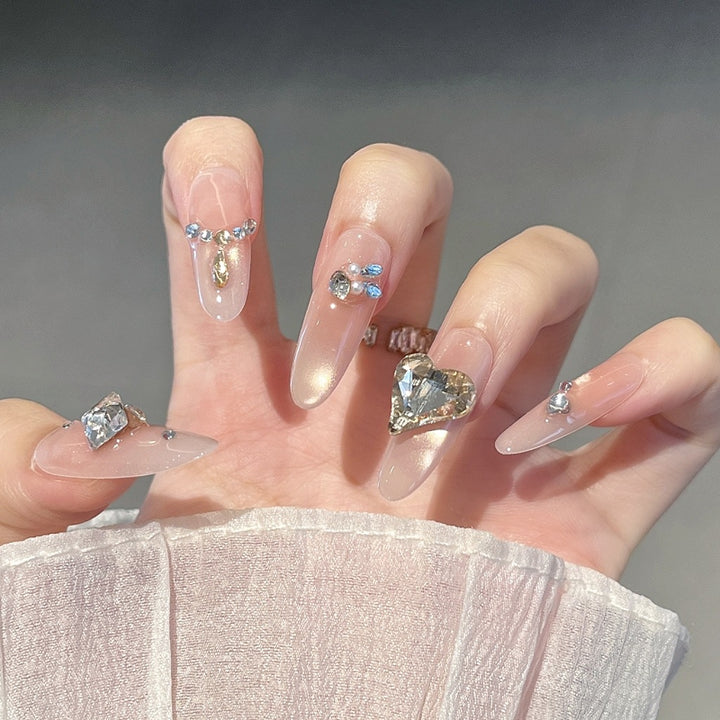 Elegante Dekorative Press-On Nagelkunst Karnz