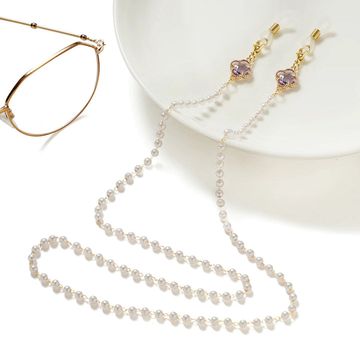 Elegante Brillenhalterkette mit Perlenakzenten Karnz