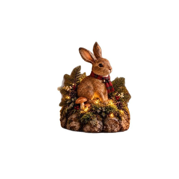 Dekorative Hase mit Weihnachtsmotiv Karnz