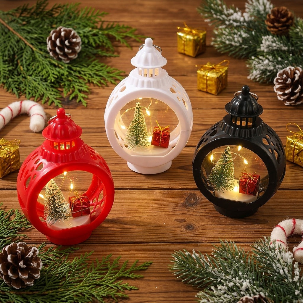 Dekorative Weihnachtslaterne mit LED Beleuchtung